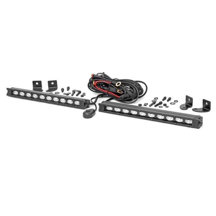 Oświetlenie LED HID i inne 10" slim flood Rough Country Black Series