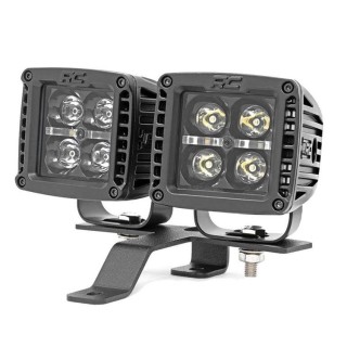 Lampy LED 2" kwadratowe white DRL Rough Country Black Series
