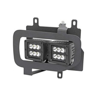 Podwójne lampy przeciwmgielne LED Flood Beam Rough Country Black Series