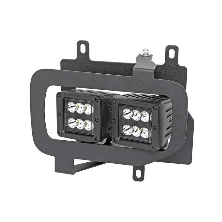 Podwójne lampy przeciwmgielne LED Flood Beam Rough Country Black Series