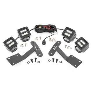 Zestaw lamp LED 2" Flood Beam Rough Country Black Series