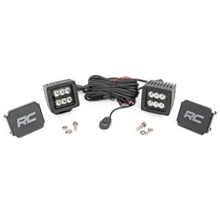 Zestaw lamp LED 2" Flood Beam Rough Country Black Series