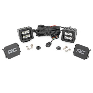 Lampy LED 2" kwadratowe Spot Beam Rough Country Black Series