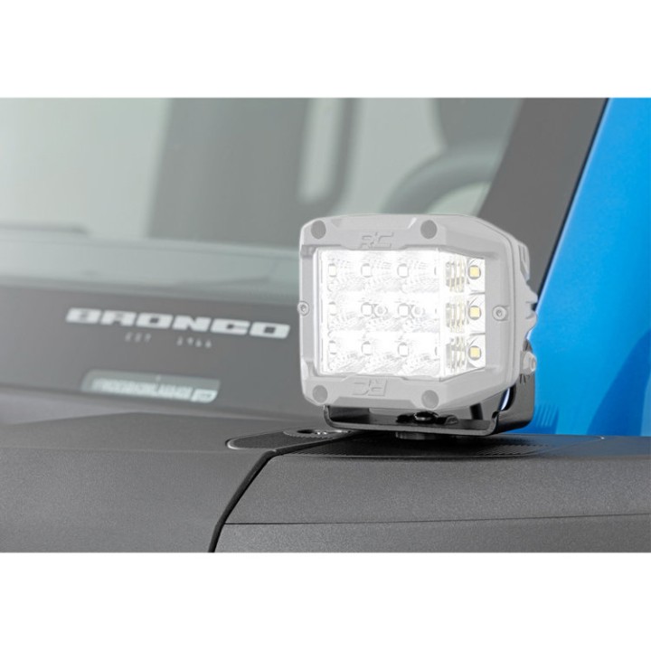 Lampy LED 2" kwadratowe amber DRL Rough Country Black Series