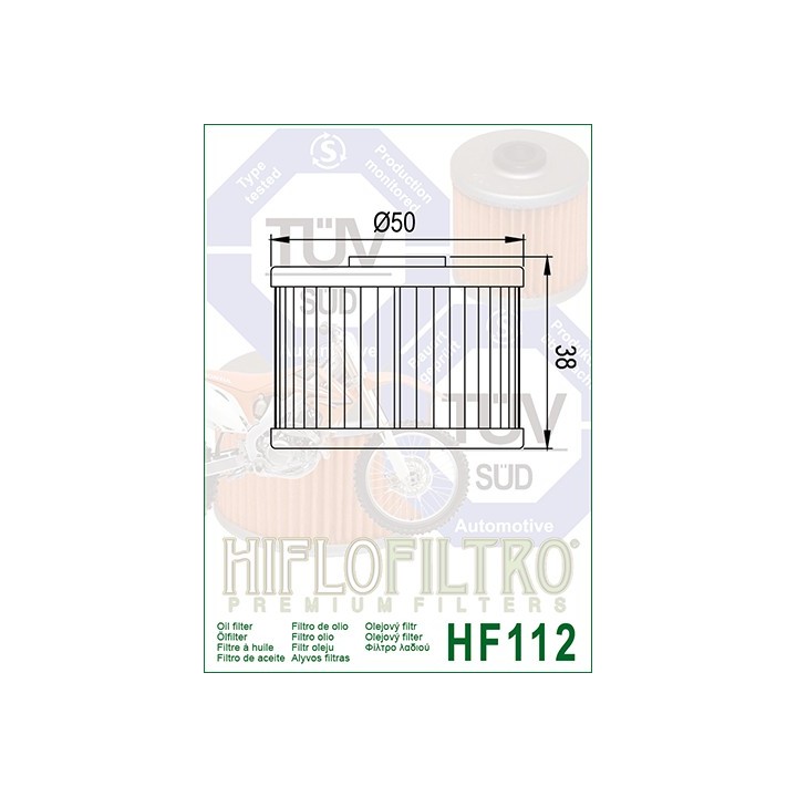 Filtr Oleju KX450 06-14 HF112 Hiflofiltro - view 2