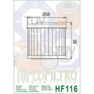 Filtr Oleju CRF 250 450 HF116 Hiflofiltro - view 2