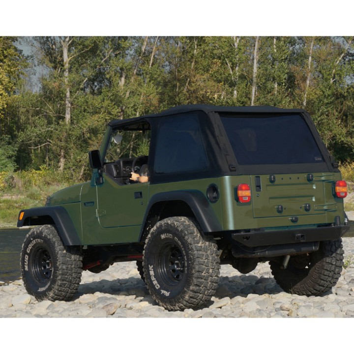 Dach miękki bezstelażowy typu Fastback z szybami Black Diamond Suntop