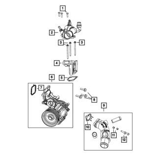 Uszczelka pompy wody Wrangler JL 2.0