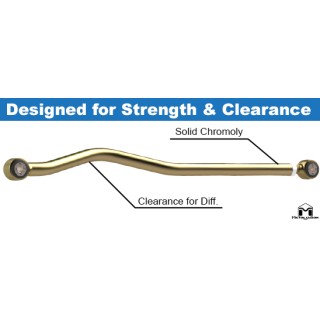 Durotrak Track Bar, Solid Chromoly, Front, JK Wrangler