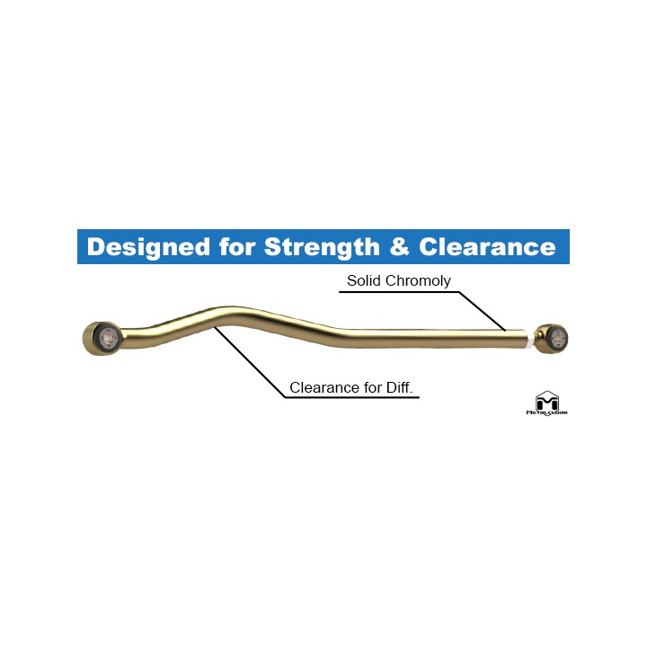 Durotrak Track Bar, Solid Chromoly, Front, JK Wrangler