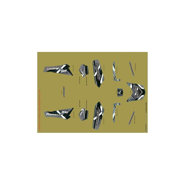 COMPLETE STICKER SET - LINHAI LOGO (SAND PLASTIC) 300