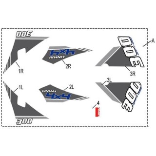 LINHAI LOGO ( WHITE PLASTIC) 300