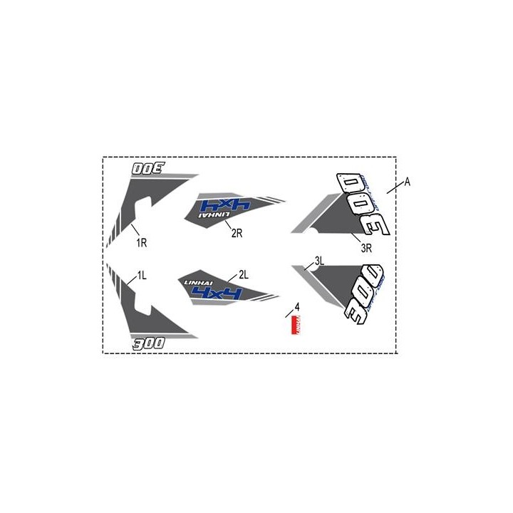 LINHAI LOGO ( WHITE PLASTIC) 300