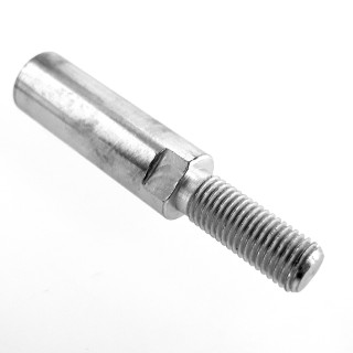 M10x1.25 wheel spacer stud: plain shank, hex collar and threaded end