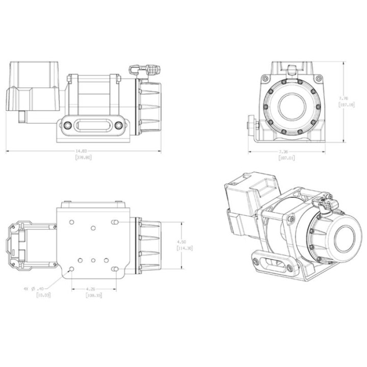 Wycigarka elektryczna - WARN 5000 DC 12V (ucig: 2268 kg)