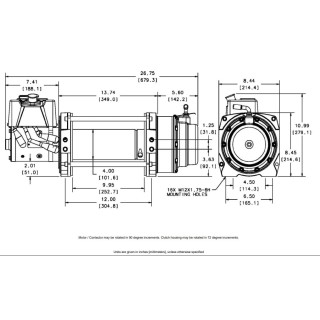 Wycigarka elektryczna - WARN Series 12 - 24 V DC (ucig: 5443 kg)