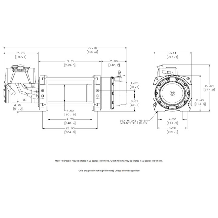 Wycigarka elektryczna - WARN Series 15-S Pro - 12V DC (ucig: 6804 kg)