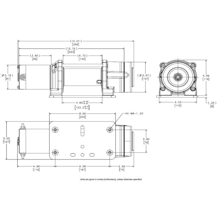 Wycigarka elektryczna - WARN DC1000 12V (ucig: 454 kg)