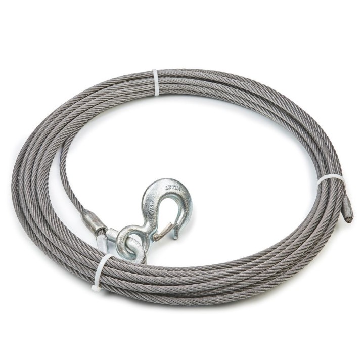 Lina stalowa z hakiem do wycigarki WARN EIPS - 11,11 mm x 30,48 m, 9253 kg