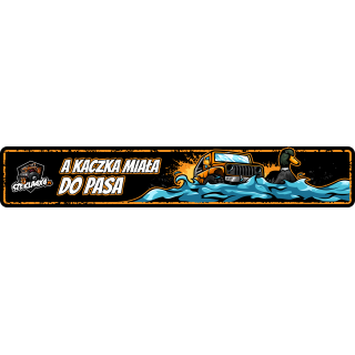 A kaczka miala do pasa sticker: an off-roader in water with a splash, 50 cm strip