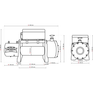 Electric Winch Dragon Winch DWM 10000 HD - Power 12V