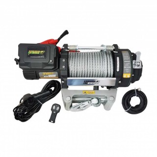 Kangaroowinch K18000 Extreme 24V Winch with Steel Cable, Thermal Fuse, and Tensioner