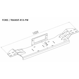 Mounting plate for winch - Ford Transit (2014 - 2019)