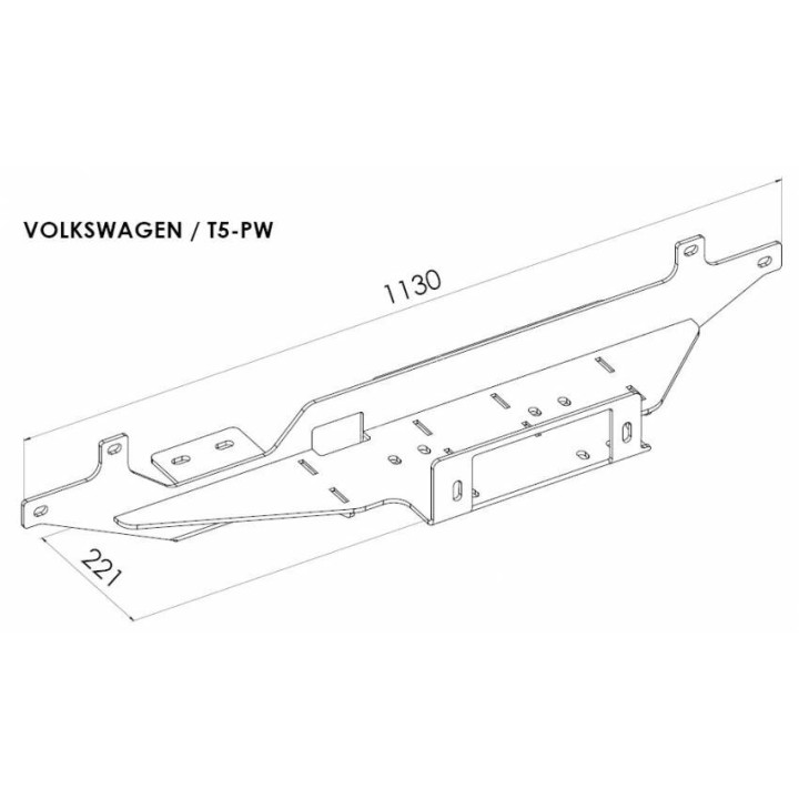 Mounting Plate for Winch - Volkswagen T5 (2003 - 2015)