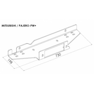 Winch Mounting Plate - Mitsubishi Pajero (2015 -)