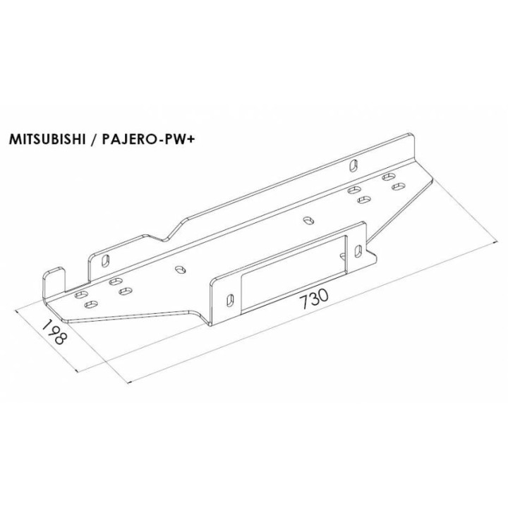 Winch Mounting Plate - Mitsubishi Pajero (2015 -)