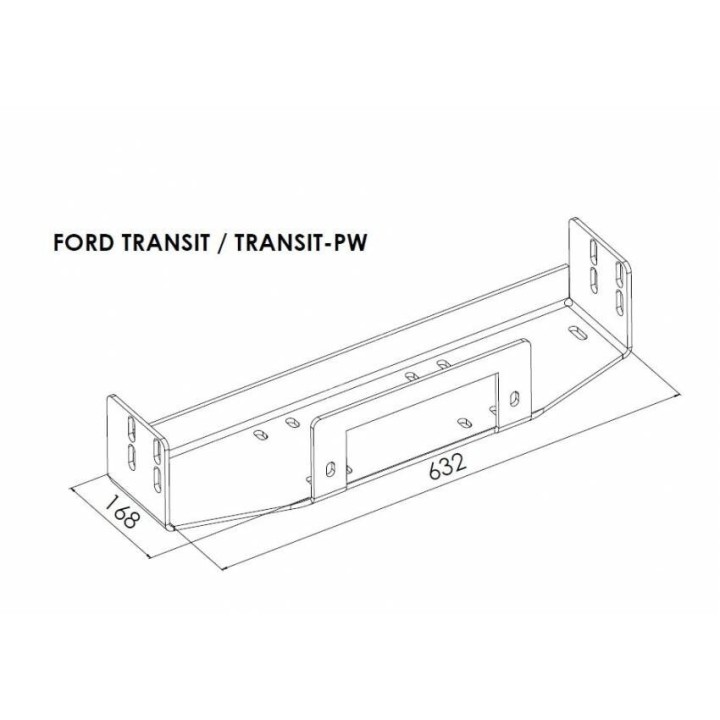 Mounting Plate for Winch - Ford Transit (2006 - 2012) STEELER