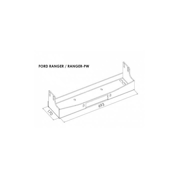 Mounting Plate for Winch - Ford Ranger (2007 - 2012)
