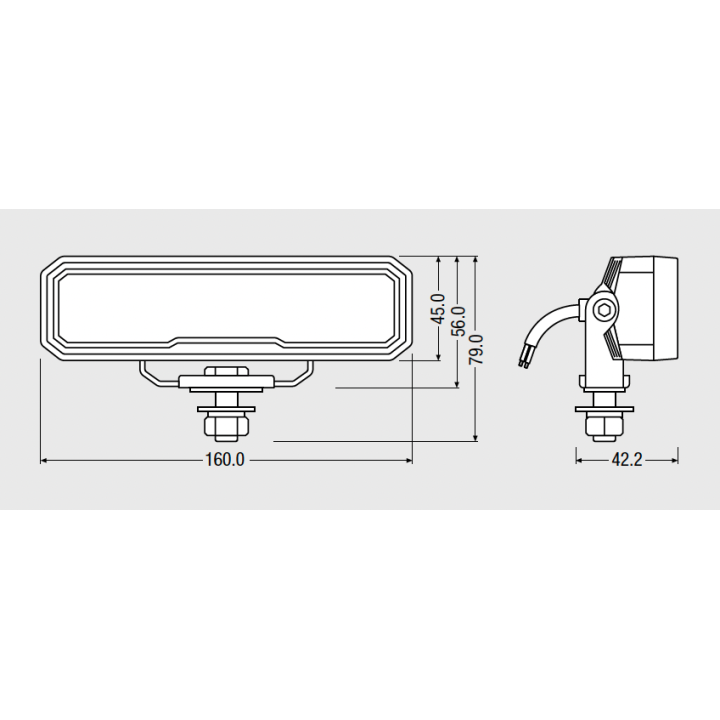 WL VX150-WD LED Work Light Bar 1500 lm Wide Beam