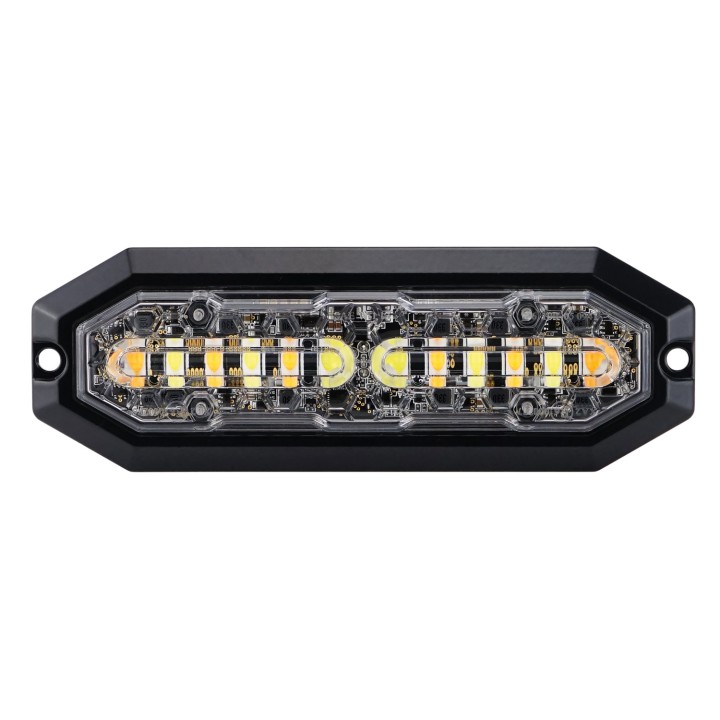 STRANDS LIGHTHEAD 12 LED 12-24V DC 20W AMBER & WHITE LED CLEAR LENS