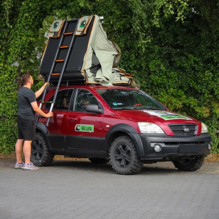 Wild Camp Hudson 160 Roof Top Tent, Green | Szekla4x4