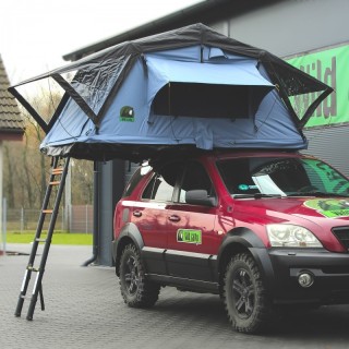 Wild Camp Niagara II 160 roof top tent, blue, with luggage rack - view 2