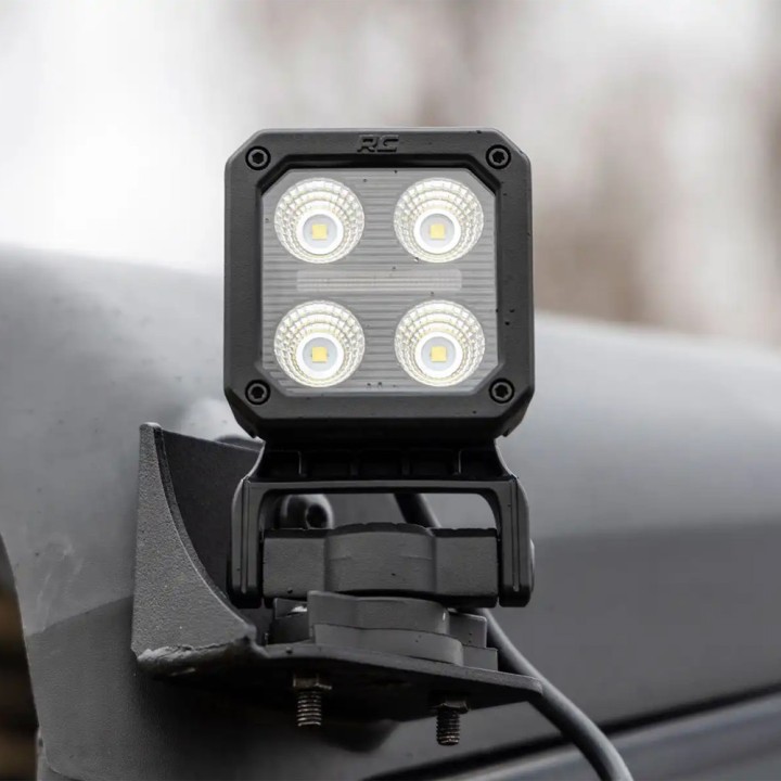 Lampy LED 2" kwadratowe Rough Country Black Series