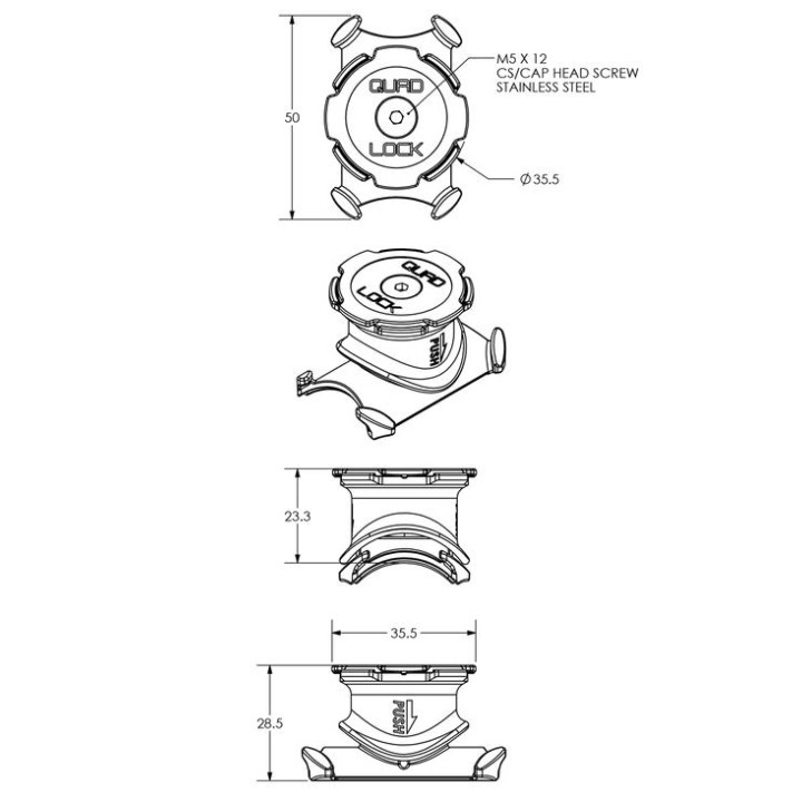 Quad Lock® Stem / Handlebar Bike Mount