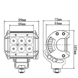 LED CREE 18W D60 6x3W Wide Reflector