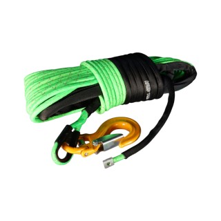 Runic Gear Winch Synthetic Rope 10mm X 30m Super Tough Pro lime with reflective strand