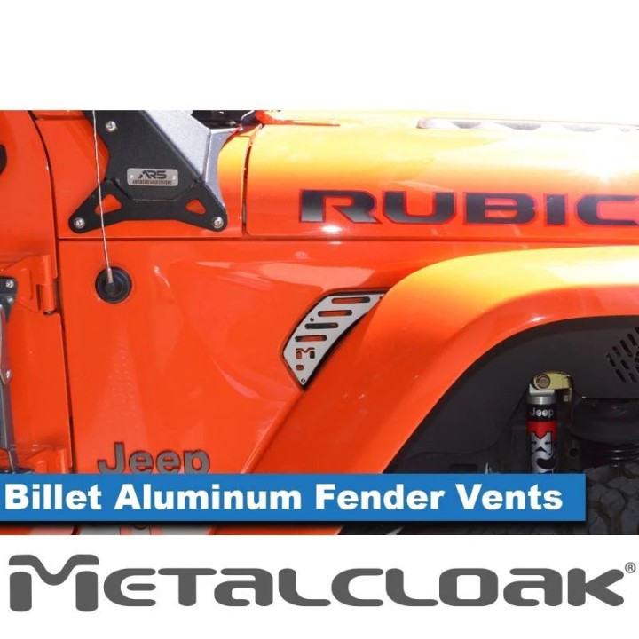 Billet Air Outlet Front Fender Vents  JT Gladiator JL Wrangler