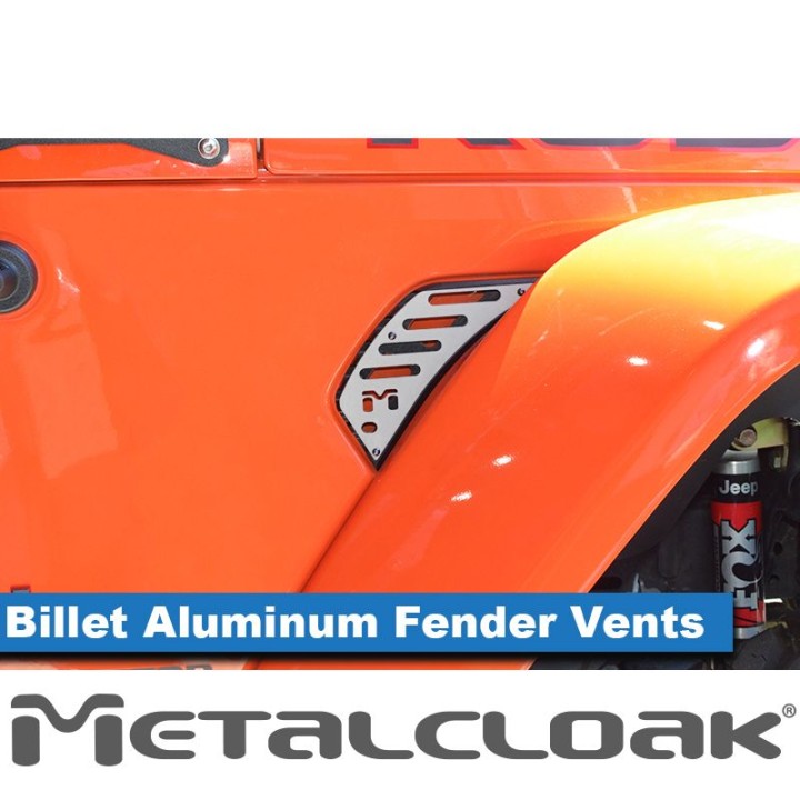 Billet Air Outlet Front Fender Vents  JT Gladiator JL Wrangler
