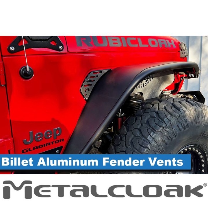 Billet Air Outlet Front Fender Vents  JT Gladiator JL Wrangler