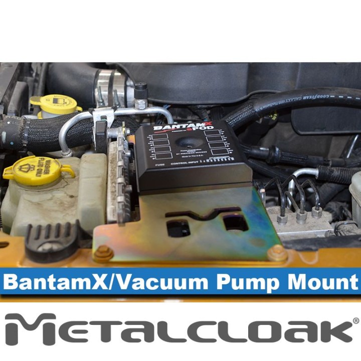 JK Wrangler sPod Bantam X or SourceLT Mount & Vacuum Pump Relocation Kit