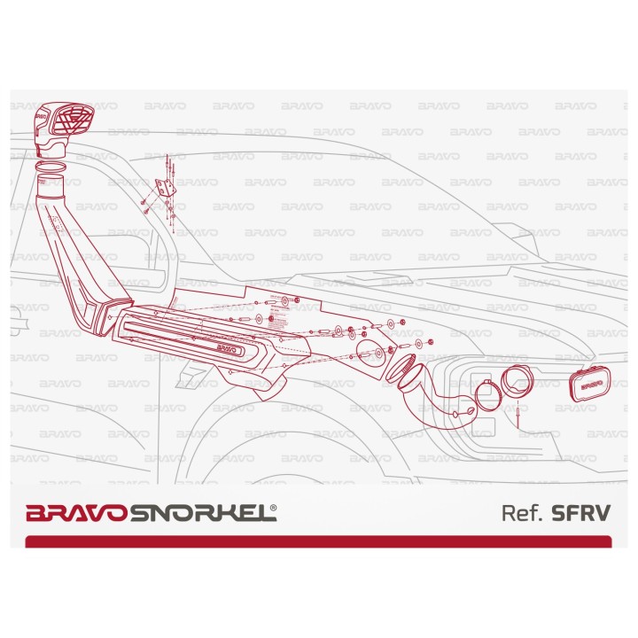 Bravo Snorkel FORD RANGER RAPTOR 2023+ Diesel Biturbo 2.0 3,0 V6