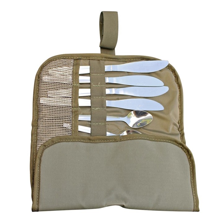 CAMP COVER CUTLERY ROLL-UP COMPACT 4-SET (INCL. CUTLERY)