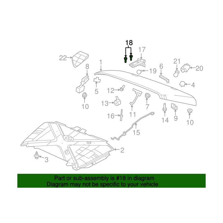 Hinge Bolt - Mopar (06508953AA)