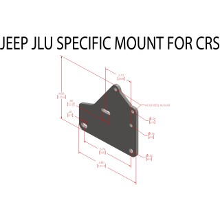 CRS JLU ROLL CAGE/UNIVERSAL VERTICAL MOUNTING BRACKET