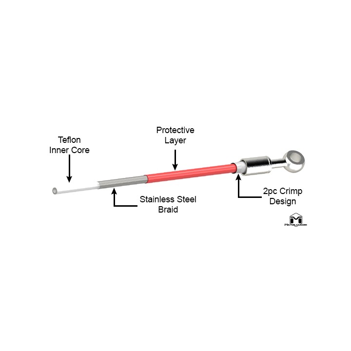 TJ/XJ Wrangler Replacement Brake Lines, Front 24"