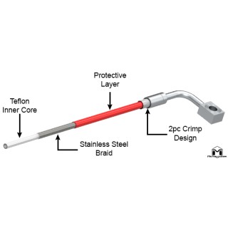 JT Gladiator Rear Replacement Brake Lines, 24.5"
